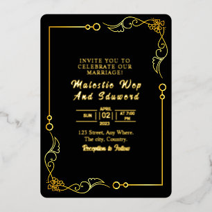 Tarjeta de Invitación de Boda con Diseño de Pan de