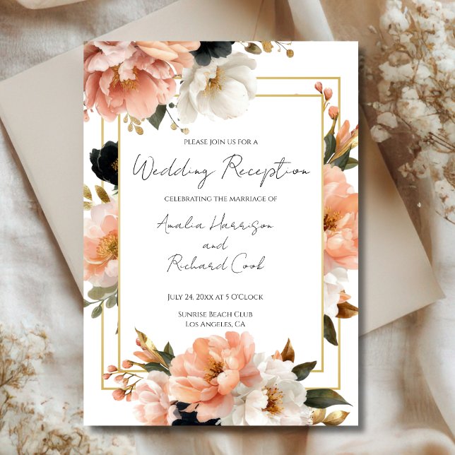Tarjeta de Invitación de Boda con Diseño Floral El (Subido por el creador)