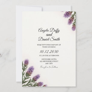 Tarjeta de Invitación de Boda con Escritura de Car