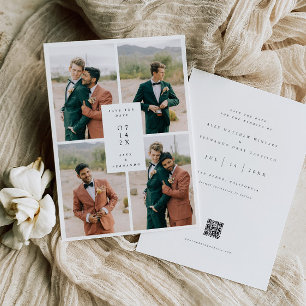 Tarjeta de invitación de boda con foto básica para