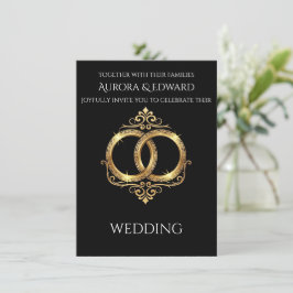 Tarjeta de Invitación de Boda con Foto Elegante – 