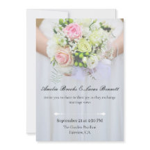 Tarjeta de Invitación de Boda con Foto Elegante