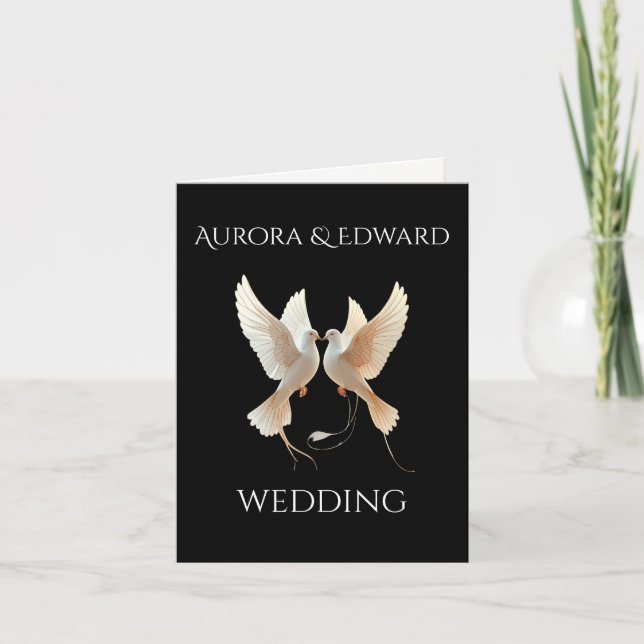 Tarjeta de Invitación de Boda con Foto – Moderna y (Anverso)