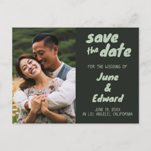 Tarjeta de invitación de boda con foto personaliza