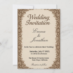 Tarjeta de Invitación de Boda con Foto Personaliza