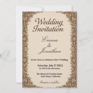 Tarjeta de Invitación de Boda con Foto Personaliza