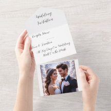 Tarjeta de Invitación de Boda con Foto Personaliza