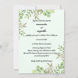 Tarjeta de Invitación de Boda con Foto Personaliza