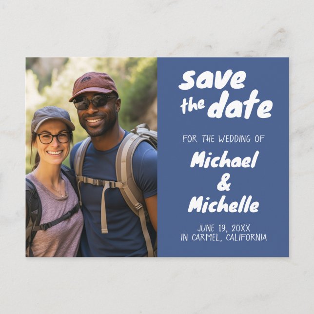 Tarjeta de Invitación de Boda con Foto Personaliza (Anverso)