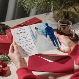 Tarjeta de Invitación de Boda con Foto Simple Mode