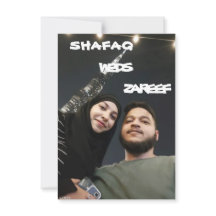 TARJETA DE INVITACIÓN DE BODA CON IMÁGENES Y FUENT