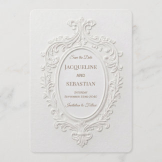 Tarjeta de invitación de boda con patrones elegant