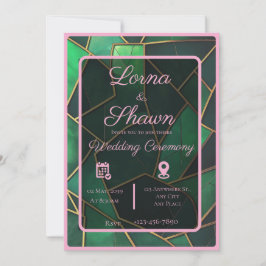 Tarjeta de Invitación de Boda con Superposición Ve