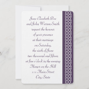 Tarjeta de Invitación de Boda Corazones Tejido Cel