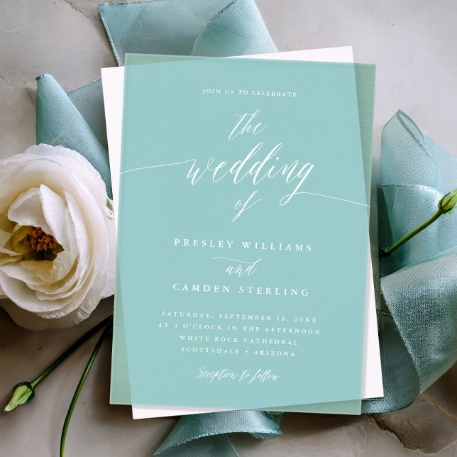 Tarjeta de invitación de boda de acrílico transpar (Subido por el creador)