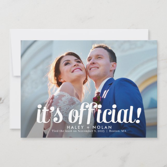 Tarjeta de Invitación de Boda de amor intrépida (Anverso)
