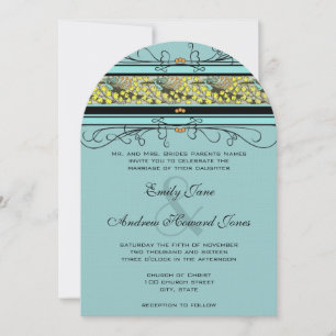 Tarjeta de Invitación de Boda de Colibríes y Maide
