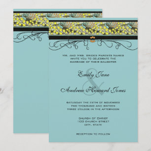 Tarjeta de Invitación de Boda de Colibríes y Maide
