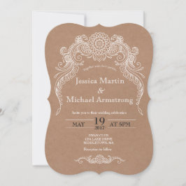 Tarjeta de invitación de boda de diseño de desplaz