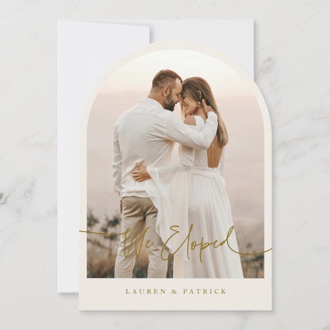 Tarjeta de Invitación de Boda de elementos de arco (Anverso)