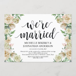 Tarjeta de invitación de boda de Elopement Recepti