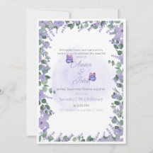 Tarjeta de Invitación de Boda de Jardín Floral Sua