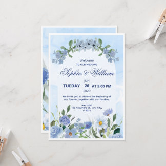 Tarjeta de Invitación de Boda de Lujo