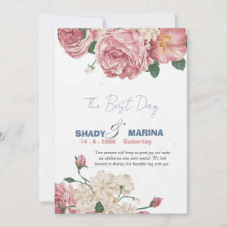 Tarjeta de Invitación de Boda de Lujo