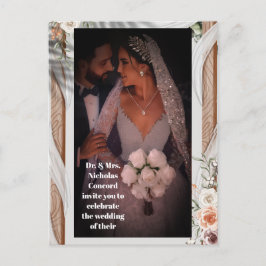 Tarjeta de invitación de boda de lujo - Novia eleg