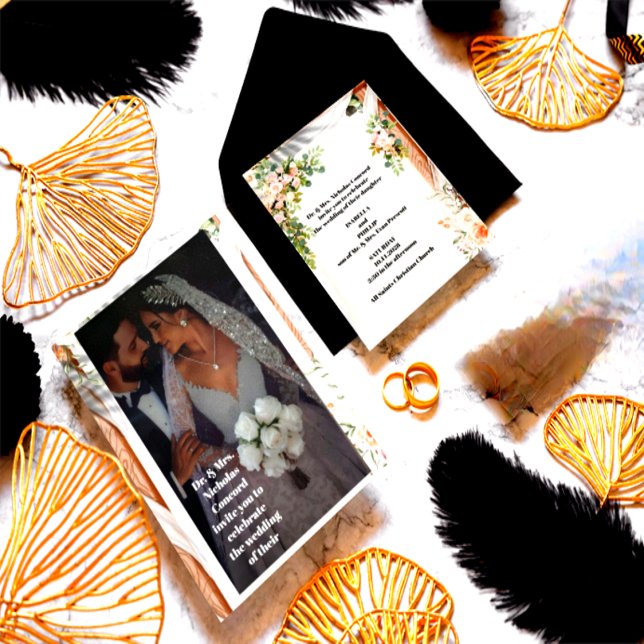 Tarjeta de invitación de boda de lujo - Novia eleg (Subido por el creador)