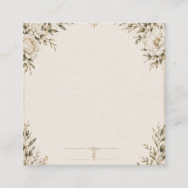 Tarjeta de Invitación de Boda de Marfil Elegante c