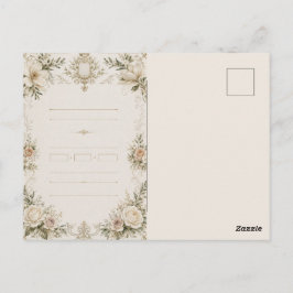 Tarjeta de Invitación de Boda de Marfil Elegante c