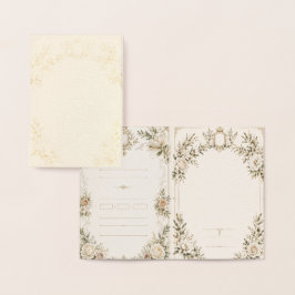Tarjeta de Invitación de Boda de Marfil Elegante c