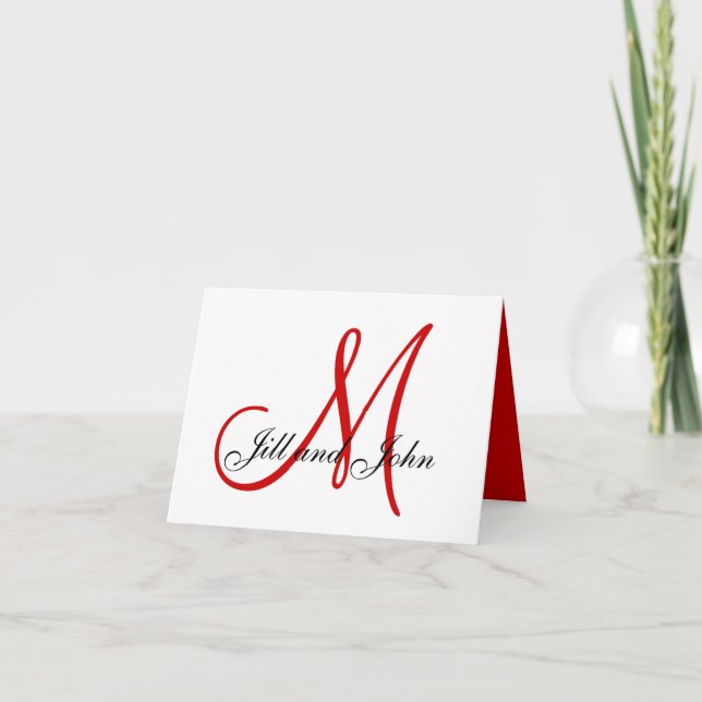 Tarjeta de invitación de boda de Navidad roja con  (Anverso)
