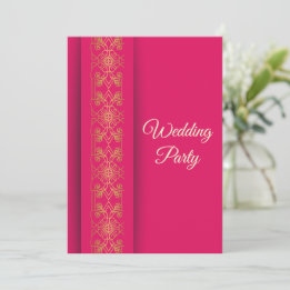 Tarjeta de Invitación de Boda de Oro Elegante