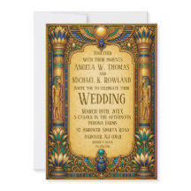 Tarjeta de Invitación de Boda de Oro Elegante del