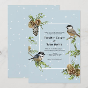 Tarjeta de Invitación de Boda de Pájaro Lindo con 