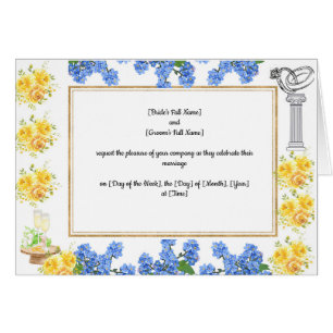 Tarjeta de invitación de boda de personalizable 4