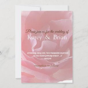 Tarjeta de Invitación de Boda Delicada y Única Ros
