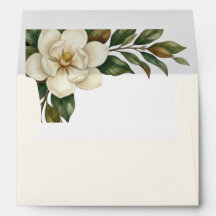 Tarjeta de invitación de boda económica de magnoli