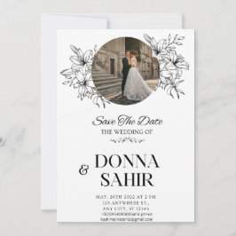 Tarjeta de invitación de boda editable