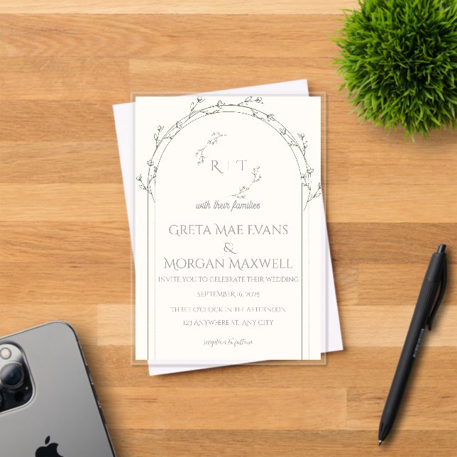 Tarjeta de Invitación de Boda Elegante (Insitu (Tarjeta de Invitación))