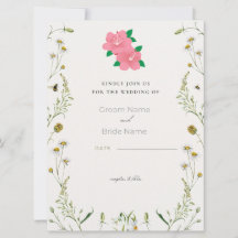 Tarjeta de invitación de boda elegante