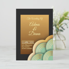 Tarjeta de invitación de boda elegante