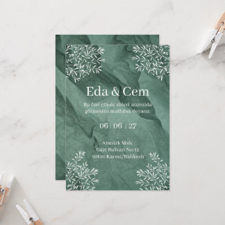 Tarjeta de Invitación de Boda Elegante