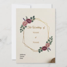 Tarjeta de Invitación de Boda Elegante