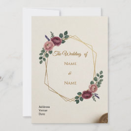 Tarjeta de Invitación de Boda Elegante