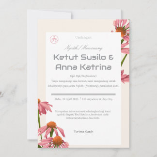 Tarjeta de Invitación de Boda Elegante