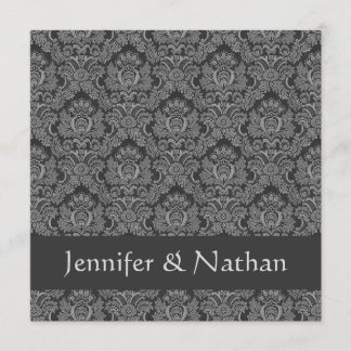 Tarjeta de invitación de boda elegante con tonos g