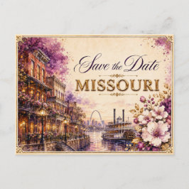 Tarjeta de invitación de boda elegante de Missouri